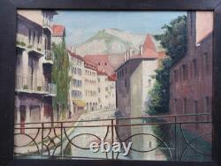Tableau ancien Annecy paysage