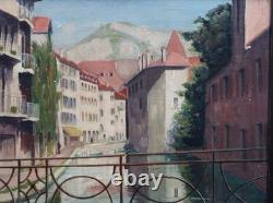Tableau ancien Annecy paysage