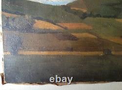 Tableau ancien Beau Paysage des Vosges Huile sur Toile signée Jean Hess c1940