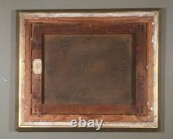 Tableau ancien ECOLE FRANÇAISE DU XXe siècle huile sur toile Le canal signée