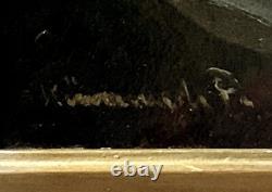 Tableau ancien Ecole Française début XXème huile sur panneau signée