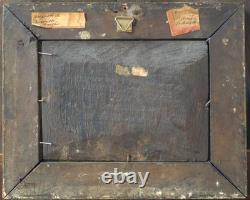 Tableau ancien, HSB, XIXe, Ecole hollandaise ou flamande, Le retour des paysans