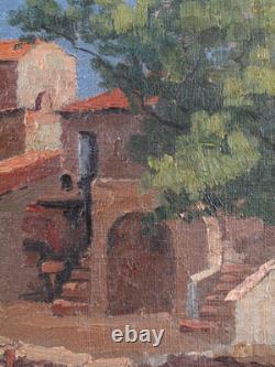 Tableau ancien, HST, Corse, Piana août 1929, Albert Grégoire-Ribet 1882-1966