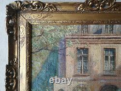 Tableau ancien Hotel de la BRINVILLIERS Huile sur Toile signée André NIVARD