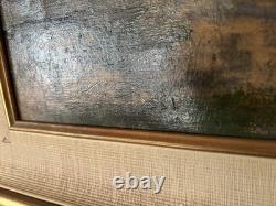 Tableau ancien Huile Sur Toile Paysage Prassi Giovanni (Napoli 1945) Dipinto