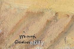 Tableau ancien Huile paysage animé Cordoue signé Maurice Robert MINIOT (1884-)