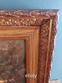 Tableau ancien Huile sur bois paysage