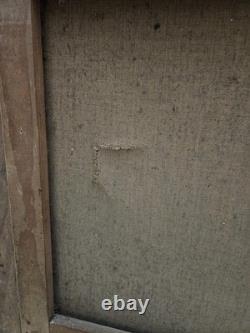 Tableau ancien Huile sur toile Peinture ancienne Bouquet de roses