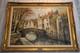 Tableau Ancien Huile Sur Toile Vue D'un Quartier De Bruges Xxeme