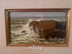 Tableau ancien. Marine. Huile sur bois. XIXème-début XXème