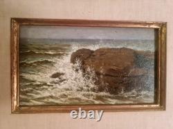 Tableau ancien. Marine. Huile sur bois. XIXème-début XXème