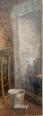 Tableau ancien Martinus Schildt (1867-1921) Huile sur toile circa 1893-1899