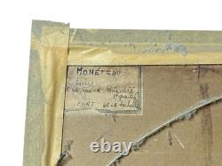 Tableau ancien Pierre MONETEAU huile sur panneau Port de La Rochelle signé