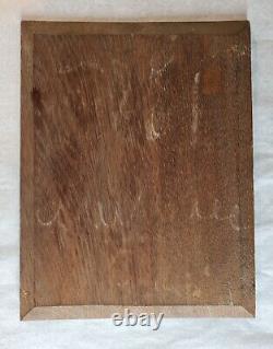 Tableau ancien XIXème. Ecole Française Huile sur panneau chêne 27cm x 21cm