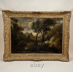 Tableau ancien huile, paysage époque XVIIIÈME