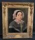 Tableau Ancien Huile Portrait Dame De Qualit&eacute; Sign&eacute; &eacute;poque Xix&egrave;me