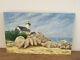 Tableau Ancien Huile Sur Panneau Albert Dujardin (xxe-s) Phare En Bretagne