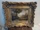 Tableau Ancien Huile Sur Panneau Paysage Montagnard Bergères 19 Em Barbizon