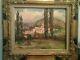 Tableau Ancien Huile Sur Panneau Village Provençale Marcel Bertoin 1897-1983