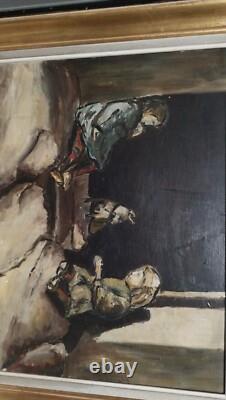 Tableau ancien huile sur toile