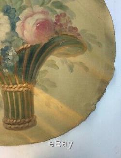 Tableau ancien, huile sur toile, Bouquet de fleurs 1/4, XIXe
