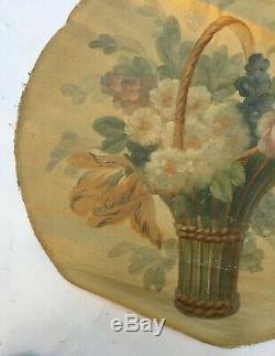 Tableau ancien, huile sur toile, Bouquet de fleurs 3/4, XIXe