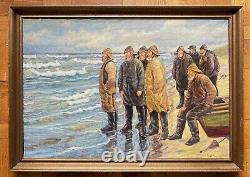 Tableau ancien huile sur toile EMIL JANUS WEINREICH (Danois, 1892-1975) 26 x 39