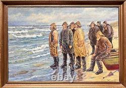 Tableau ancien huile sur toile EMIL JANUS WEINREICH (Danois, 1892-1975) 26 x 39