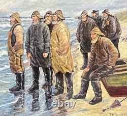 Tableau ancien huile sur toile EMIL JANUS WEINREICH (Danois, 1892-1975) 26 x 39