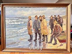 Tableau ancien huile sur toile EMIL JANUS WEINREICH (Danois, 1892-1975) 26 x 39