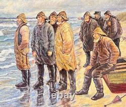 Tableau ancien huile sur toile EMIL JANUS WEINREICH (Danois, 1892-1975) 26 x 39