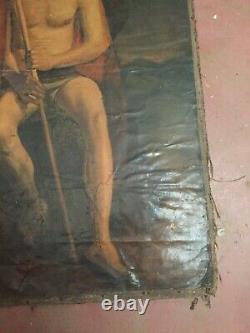 Tableau ancien huile sur toile INCONNU (XIXe-s) portrait