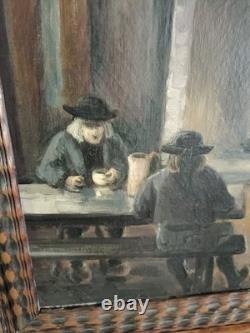 Tableau ancien huile sur toile Intimiste Début 1900 Signé Orens DENIZARD