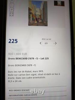 Tableau ancien huile sur toile Intimiste Début 1900 Signé Orens DENIZARD