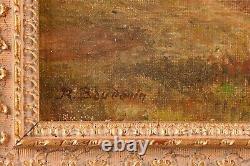 Tableau ancien huile sur toile. Paul-Albert BAUDOUIN (1844-1931) Paysage