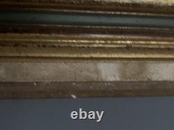 Tableau ancien huile sur toile composition abstraite cubique géométrique