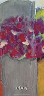 Tableau ancien huile sur toile nature morte cubique signé