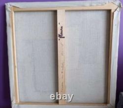 Tableau ancien huile sur toile nature morte cubique signé