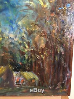 Tableau ancien huile sur toile on dirait TERECHKOVITCH Kostia (XXe-s) paysage