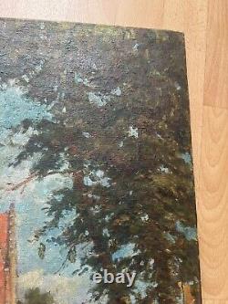 Tableau ancien huile sur toile signé Marcel Delamarre