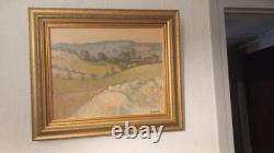 Tableau ancien huile sur toile signé R BOUILLE