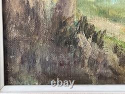 Tableau ancien impréssionniste huile sur toile