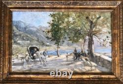 Tableau ancien impressionniste paysage et artiste à identifier