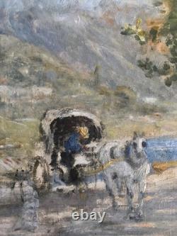Tableau ancien impressionniste paysage et artiste à identifier