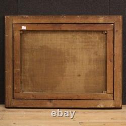 Tableau ancien paysage scène de genre huile sur toile peinture art 18ème siècle