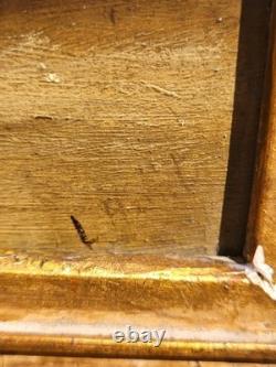 Tableau ancien signé. Bouquet de Fleurs. Peinture huile sur panneau de bois