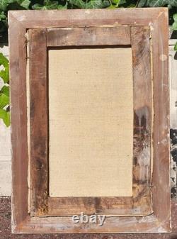 Tableau ancien signé. Bouquet de Fleurs. Peinture huile sur toile