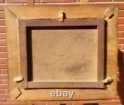 Tableau ancien signé Coupe de Poires. Peinture huile sur toile