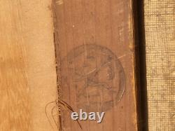 Tableau ancien signé Coupe de Poires. Peinture huile sur toile