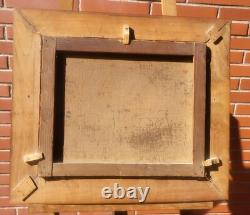 Tableau ancien signé Coupe de Poires. Peinture huile sur toile
